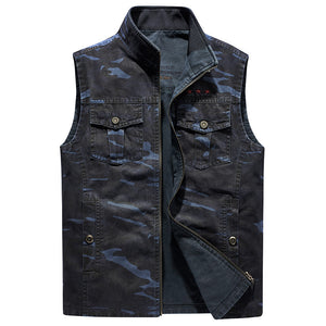 Men'S Outdoor Leisure Double-Sided Loose Camouflage Vest