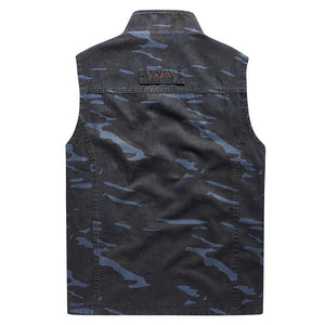 Men'S Outdoor Leisure Double-Sided Loose Camouflage Vest