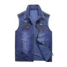 Load image into Gallery viewer, Men&#39;S Outdoor Casual Fashion Denim Lapel Waistcoat