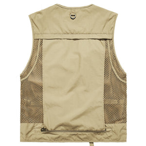 Men'S Outdoor Leisure Multi-Pocket Quick-Drying Mesh Vest