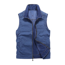 Load image into Gallery viewer, Men&#39;S Outdoor Casual Fashion Denim Lapel Waistcoat