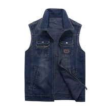 Load image into Gallery viewer, Men&#39;S Outdoor Casual Fashion Denim Lapel Waistcoat