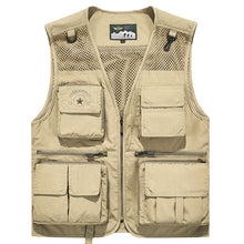 Load image into Gallery viewer, Men&#39;S Outdoor Leisure Multi-Pocket Quick-Drying Mesh Vest