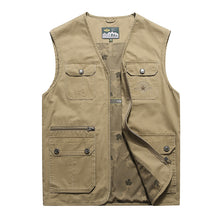 Load image into Gallery viewer, Men&#39;S Casual Vest V-Neck Multi-Pocket Outdoor Vest