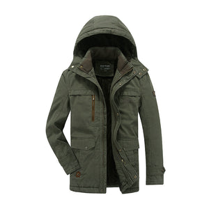 Men'S Winter Plus Velvet Thick Warm Loose Jacket