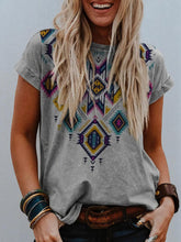 Load image into Gallery viewer, Women's Printed Pullover Loose Round Neck T-shirt Casual Top