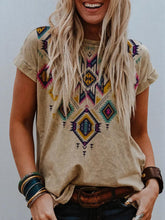 Load image into Gallery viewer, Women's Printed Pullover Loose Round Neck T-shirt Casual Top