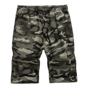 Men'S Camouflage Casual All-Match Cotton Loose Five-Point Pants