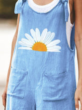 Load image into Gallery viewer, Printed Sleeveless Tying Loose Short Sleeve Women's Jumpsuit