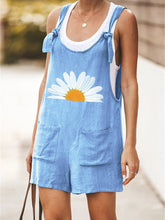 Load image into Gallery viewer, Printed Sleeveless Tying Loose Short Sleeve Women's Jumpsuit