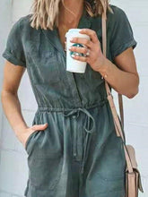 Load image into Gallery viewer, Solid Color Loose High Waist Slim Casual Jumpsuit