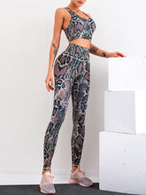 Load image into Gallery viewer, Printed Sexy Quick-drying High Waist Hip Lifting Yoga Two-piece Suit