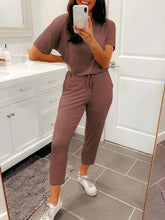 Load image into Gallery viewer, Casual Loose High Waist Mid-length Pants Jumpsuit