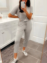 Load image into Gallery viewer, Casual Loose High Waist Mid-length Pants Jumpsuit