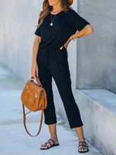 Load image into Gallery viewer, Casual Loose High Waist Mid-length Pants Jumpsuit