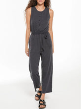 Load image into Gallery viewer, Fashionable Single-breasted Lace-up Wide-leg Jumpsuit