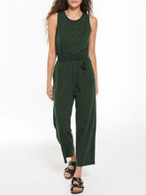 Load image into Gallery viewer, Fashionable Single-breasted Lace-up Wide-leg Jumpsuit