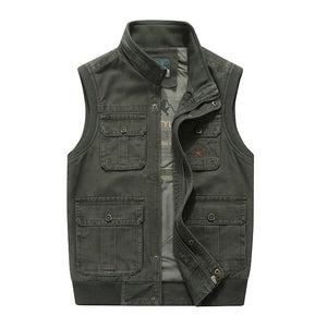 Autumn Multi-Pocket Plus Fat Double-Sided Casual Men'S Vest