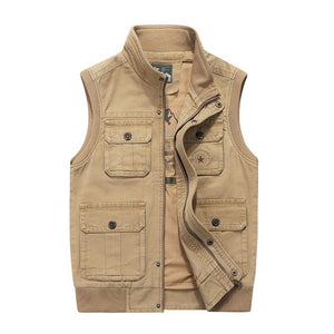 Autumn Multi-Pocket Plus Fat Double-Sided Casual Men'S Vest