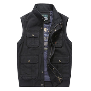 Autumn Multi-Pocket Plus Fat Double-Sided Casual Men'S Vest