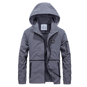 Men'S Outdoor Quick-Drying Hooded Casual Sports Loose Coat