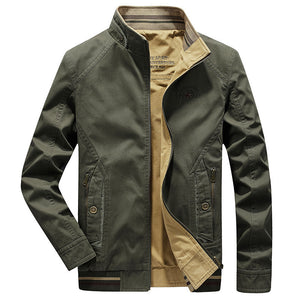 Men'S Casual Plus Size Stand-Up Collar Double-Sided Jacket