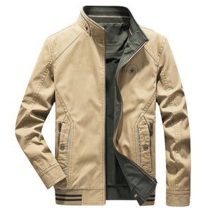 Men'S Casual Plus Size Stand-Up Collar Double-Sided Jacket