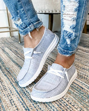 Load image into Gallery viewer, Ladies Canvas Lace-Up Slippers