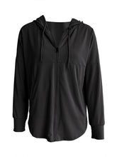 Load image into Gallery viewer, Loose Yoga Fitness Jacket Hooded Cardigan Long Sleeve Sports Top