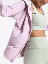 Load image into Gallery viewer, Loose Yoga Fitness Jacket Hooded Cardigan Long Sleeve Sports Top