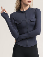 Load image into Gallery viewer, Sports Jacket Fitness Long-sleeved Quick-drying Yoga Top