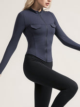 Load image into Gallery viewer, Sports Jacket Fitness Long-sleeved Quick-drying Yoga Top