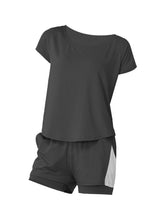 Load image into Gallery viewer, Quick-drying Shorts Loose Short Sleeve Top Fitness Suit