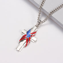 Load image into Gallery viewer, Creative American Style Flag Cross Pendant