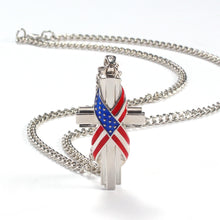 Load image into Gallery viewer, Creative American Style Flag Cross Pendant