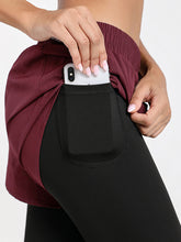 Load image into Gallery viewer, Fake Two-piece Yoga Stretch Tights Fitness Pants