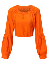 Load image into Gallery viewer, Women's Sexy Off Shoulder Lantern Sleeve Short Shirt