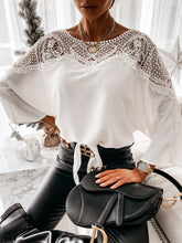 Load image into Gallery viewer, Loose Long-sleeved Lace Stitching Blouse