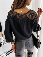 Load image into Gallery viewer, Loose Long-sleeved Lace Stitching Blouse
