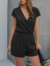 Load image into Gallery viewer, V-neck Elastic Waist Slimming Short-sleeved Casual Jumpsuit
