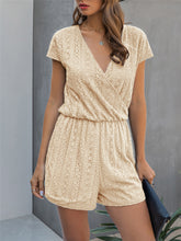 Load image into Gallery viewer, V-neck Elastic Waist Slimming Short-sleeved Casual Jumpsuit