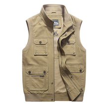 Load image into Gallery viewer, Men&#39;S Casual Waistcoat Multi-Pocket Cotton Loose Waistcoat