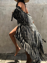 Load image into Gallery viewer, Women Irregular Print Beach Long Cardigan Cover-Up