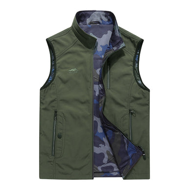 Men'S Casual Double-Sided Outdoor Loose Camouflage Vest