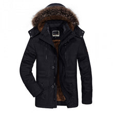 Load image into Gallery viewer, Winter Mid-Length Men&#39;S Plush Thick Warm Hooded Jacket