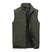 Load image into Gallery viewer, Men&#39;S Casual Plus Velvet Middle-Aged And Elderly Tooling Vest