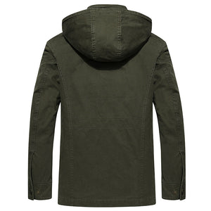 Men'S Mid-Length Autumn And Winter Washed Jacket