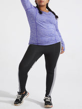 Load image into Gallery viewer, Plus Size Loose Round Neck Long Sleeve Top Sports Yoga T-shirt