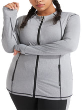 Load image into Gallery viewer, Plus Size Sports Jacket Running Yoga Top