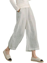 Load image into Gallery viewer, Hérmorcy Women Solid Color Loose Casual Wide-leg Cropped Pants